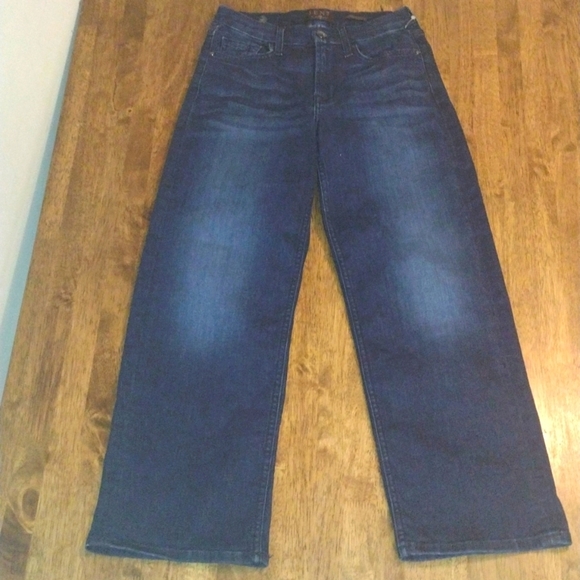 NWOT Dark Wash Cropped Wide Leg JEN 7 7 for All Mankind Collab Jeans 2 - Picture 1 of 7